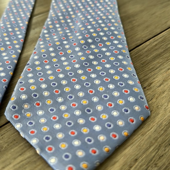 Men’s Blue Polka Dots Tie - Picture 2 of 7